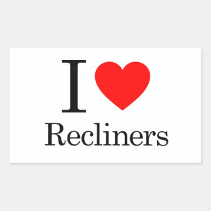 I Love Recliners Rechthoekige Sticker