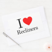 I Love Recliners Rechthoekige Sticker (Envelop)