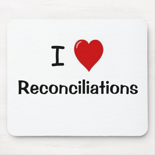 I Love Reconciliations Accounting Mousepad Muismat (Voorkant)