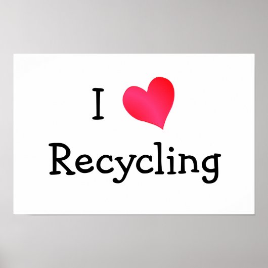 I Love Recycling Poster (Voorkant)