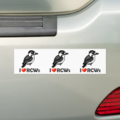 I Love Red-cockaded Woodpeckers Bumpersticker (Op auto)