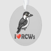 I Love Red-cockaded Woodpeckers Ornament (voorkant)