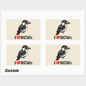 I Love Red-cockaded Woodpeckers Rechthoekige Sticker (Vel)