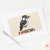 I Love Red-cockaded Woodpeckers Rechthoekige Sticker (Envelop)