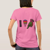 I Love Red-fan Parrots T-shirt (Achterkant)