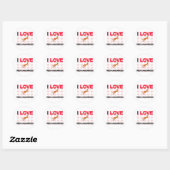 I Love Red Kangaroos Ronde Sticker (Vel)