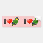I Love Red-lored Amazons Bumpersticker (Voorkant)