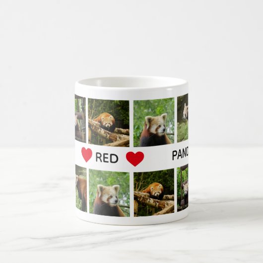 I Love Red Pandas Photo Mok (Center)