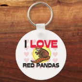I Love Red Pandas Sleutelhanger (Voorkant)