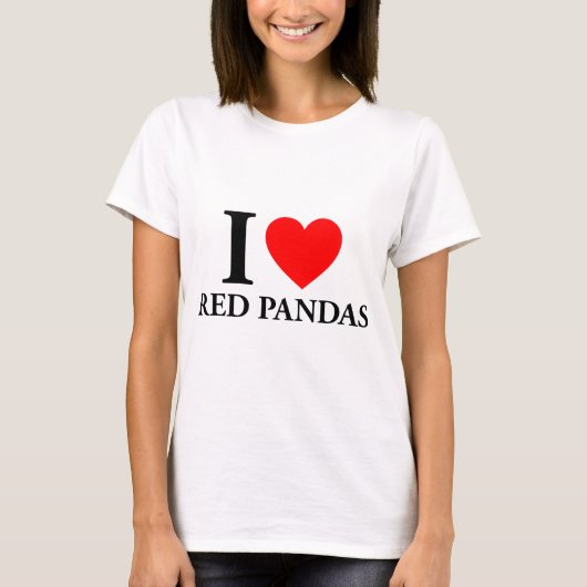 I Love Red Pandas T-shirt (Voorkant)