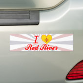 I Love Red River, New Mexico Bumpersticker (Op auto)