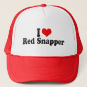 I Love Red Snapper Trucker Pet (Voorkant)