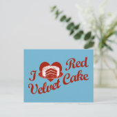 I Love Red Velvet Cake Briefkaart (Staand voorkant)