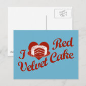 I Love Red Velvet Cake Briefkaart (Voorkant / Achterkant)