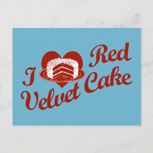 I Love Red Velvet Cake Briefkaart (Voorkant)