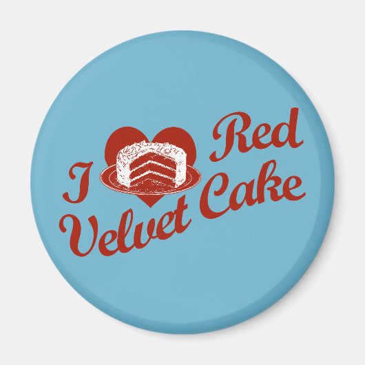 I Love Red Velvet Cake Magneet (Voorkant)