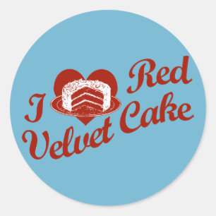 I Love Red Velvet Cake Ronde Sticker