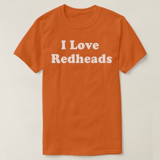 I Love Redhead2 T-shirt (Design voorkant)