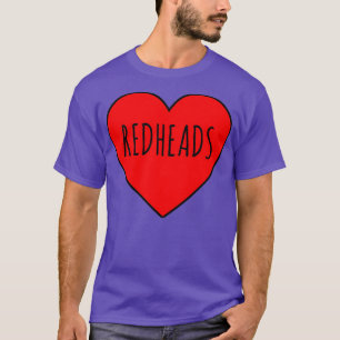 I Love Redhead Heart T-shirt
