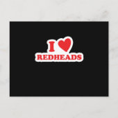 I Love Redhead Red Hair Ginger Redhead Gift Briefkaart (Voorkant)