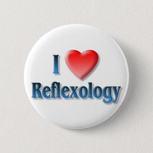 I Love Reflexology Pin Ronde Button 5,7 Cm (Voorkant)