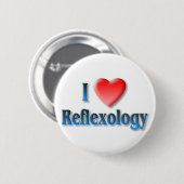 I Love Reflexology Pin Ronde Button 5,7 Cm (Voorkant /achterkant)