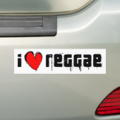I Love Reggae Bumpersticker (Op auto)