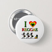 I Love Reggae Ronde Button 5,7 Cm (Voorkant /achterkant)
