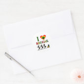 I Love Reggae Ronde Sticker (Envelop)