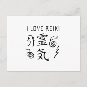I Love Reiki   Esotericisme Reiki Master Gifts Briefkaart