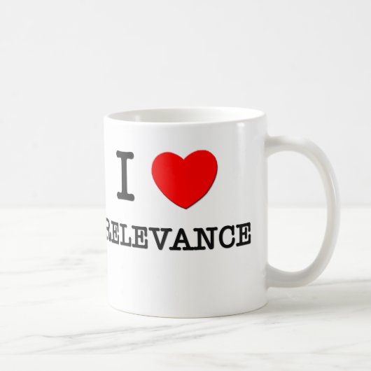 I Love Relevance Koffiemok (Rechts)
