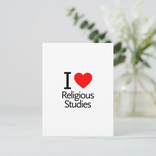 I Love Religious Studies Briefkaart (Staand voorkant)