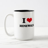 I Love Renewals Tweekleurige Koffiemok (Links)