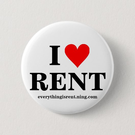 I Love RENT Button (Voorkant)