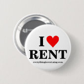 I Love RENT Button (Voorkant /achterkant)