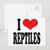 I Love Reptiles Briefkaart (Voorkant / Achterkant)