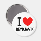I Love Reykjavik Magneet (Voorkant / Achterkant)