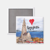 i love Reykjavik Magneet (Voorkant / Achterkant)