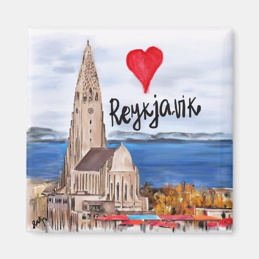 i love Reykjavik Magneet (Voorkant)