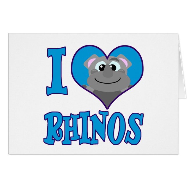 I Love rhinos (Voorkant Horizontaal)