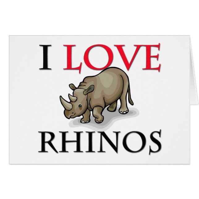 I Love Rhinos (Voorkant Horizontaal)