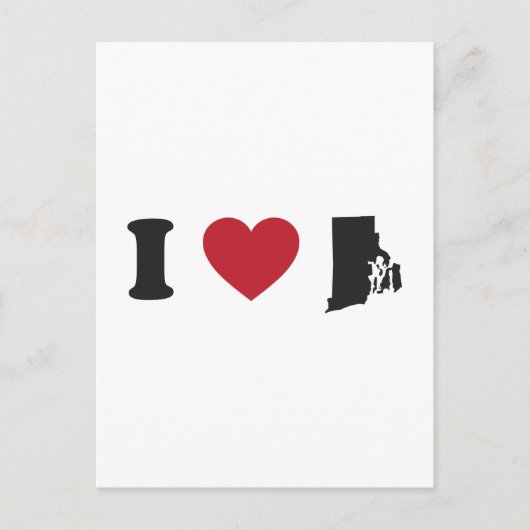 I Love Rhode Island Briefkaart (Voorkant)