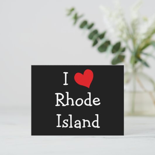 I Love Rhode Island Briefkaart (Staand voorkant)