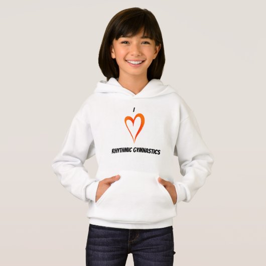 I Love Rhythmic Gymnastics - Kinder Pullover Hoodi (Voorkant volledig)