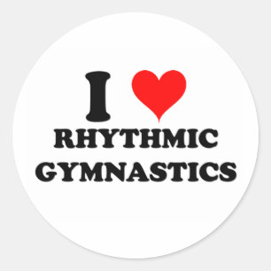 I Love Rhythmic Gymnastics Ronde Sticker
