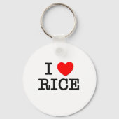 I Love RICE ( food ) Sleutelhanger (Voorkant)