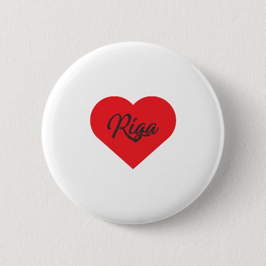 I Love Riga - Letland Ronde Button 5,7 Cm (Voorkant)