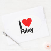 i love riley ovale sticker (Envelop)