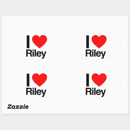 i love riley ovale sticker (Vel)