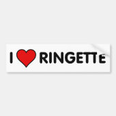 I Love Ringette Bumpersticker (Voorkant)